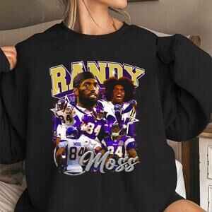 Classic 90S Graphic Sweater, Randy Moss Shirt